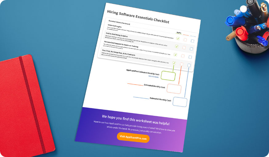 hiring software checklist