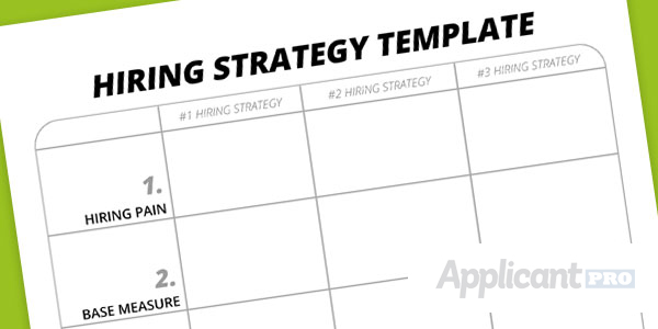hiring strategy template