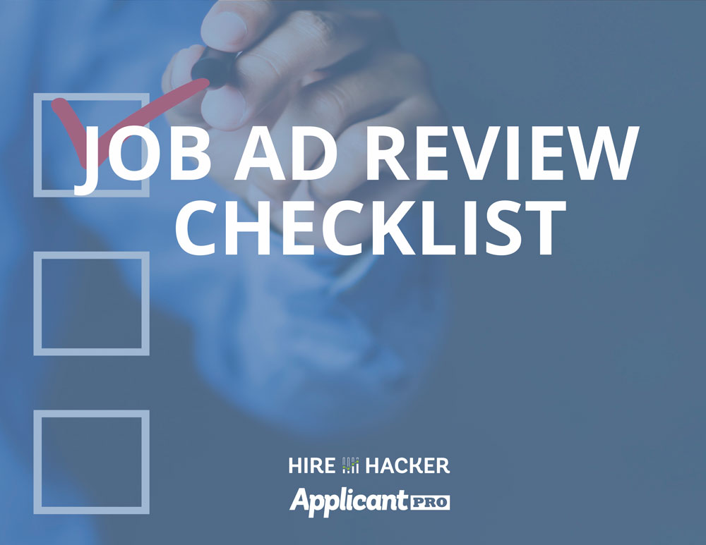 job ad check list cover